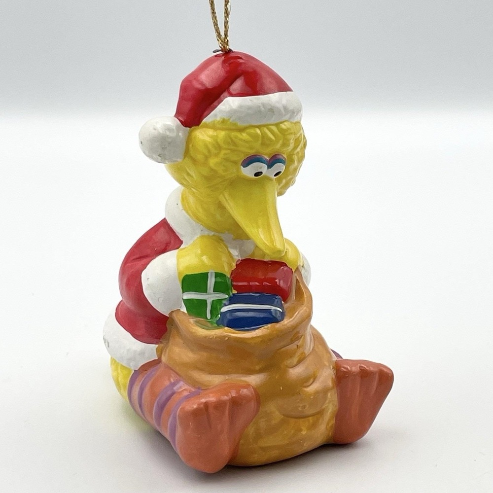 Vintage 1980s Sesame Street Big Bird‎ Christmas Ornament Muppets Inc. Jim Henson